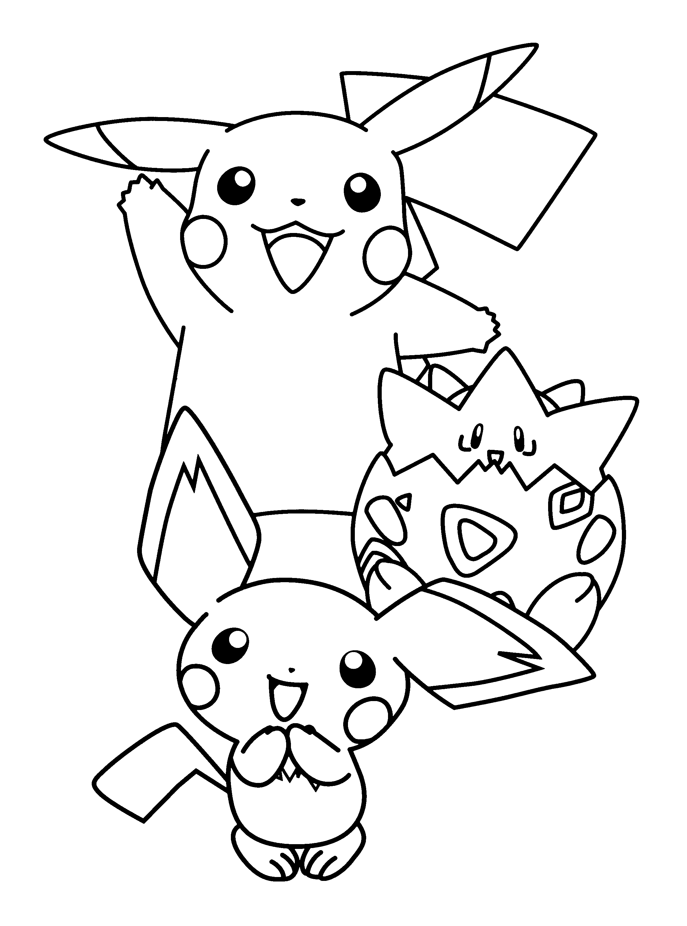 Pichu Ausmalbild : Ausmalbilder Pikachu Malvorlagen Kostenlos Zum