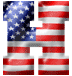 Amerikanische flagge alphabete
