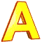Animiert gelb alphabete