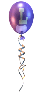 Ballon violett 2 alphabete
