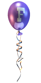 Ballon violett 2 alphabete