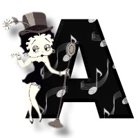 Betty boop schwarz alphabete