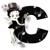 Betty boop schwarz alphabete