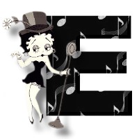 Betty boop schwarz alphabete