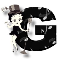 Betty boop schwarz alphabete