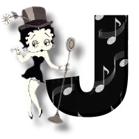 Betty boop schwarz alphabete