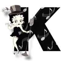 Betty boop schwarz alphabete