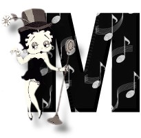 Betty boop schwarz alphabete