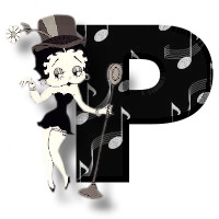 Betty boop schwarz alphabete