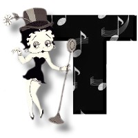 Betty boop schwarz alphabete