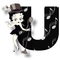 Betty boop schwarz alphabete