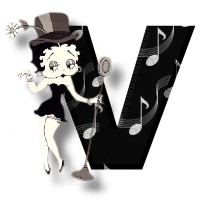 Betty boop schwarz alphabete