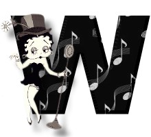 Betty boop schwarz alphabete