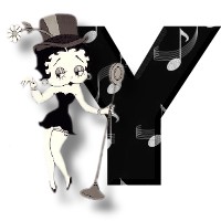 Betty boop schwarz alphabete