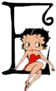 Betty boop transparent alphabete