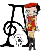 Betty boop transparent alphabete