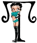 Betty boop transparent alphabete