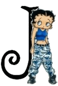 Betty boop transparent alphabete