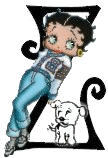 Betty boop transparent alphabete