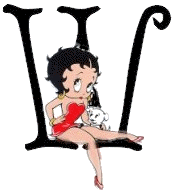 Betty boop transparent alphabete