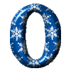 Blau mit schneeflocken alphabete