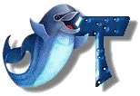 Delphin transparent alphabete