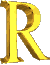 Gelb glanzend alphabete