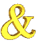 Gelb glanzend alphabete