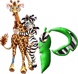 Giraffe mit zebra