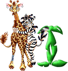 Giraffe mit zebra