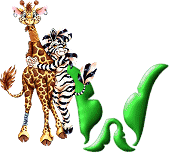 Giraffe mit zebra