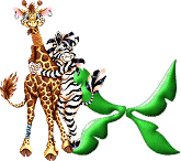 Giraffe mit zebra alphabete