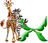 Giraffe mit zebra