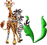 Giraffe mit zebra alphabete