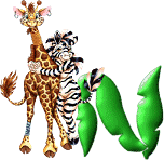 Giraffe mit zebra alphabete