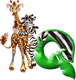 Giraffe mit zebra