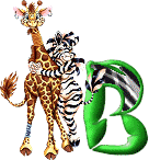 Giraffe mit zebra