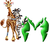 Giraffe mit zebra