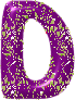 Glitzer purpur alphabete