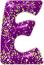 Glitzer purpur alphabete