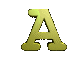 Gold drehende alphabete