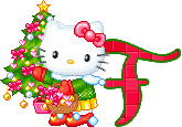 Hello kitty weihnachten alphabete