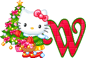 Hello kitty weihnachten alphabete
