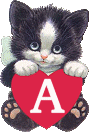 Katzen herzchen alphabete