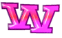 Neon rosa alphabete