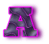 Neon schwarz alphabete