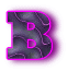 Neon schwarz alphabete