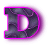 Neon schwarz alphabete