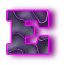 Neon schwarz alphabete