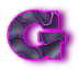 Neon schwarz alphabete
